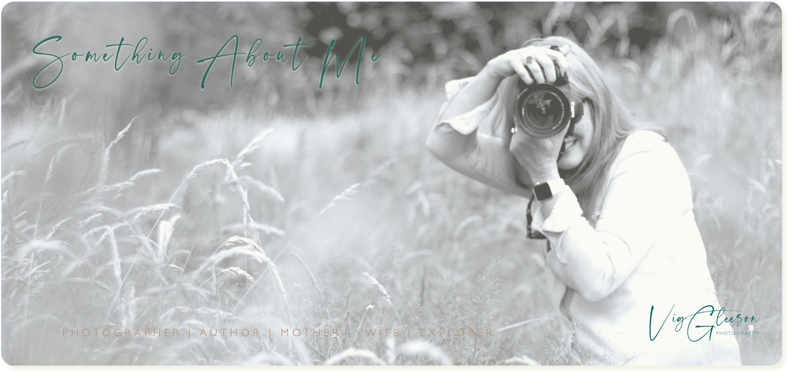 Photographer with canaon camera shooting in an Irish field | Vig Gleeson personal brand photography | Limerick