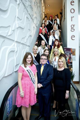 The Limerick Rose at The George | Contestants on escalator | EVENT PHOTOGRAPHY | The George Restaurant and Hotel Limerick 